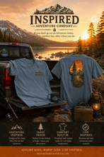Load image into Gallery viewer, Inspired Adventure Co. Roots Series – Tahoe-Inspired Mountain Lake Tee, Vintage Mountain Sunset