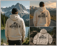 Load image into Gallery viewer, Inspired AF Adventure Hoodie | Gildan 18500 Heavy Blend™ | Mountain & Outdoor Lifestyle Hoodie