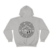 Load image into Gallery viewer, Explore Your World, Seek Your Adventure... Unisex Heavy Blend™ Hooded Sweatshirt