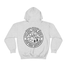 Load image into Gallery viewer, Explore Your World, Seek Your Adventure... Unisex Heavy Blend™ Hooded Sweatshirt