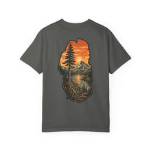 Load image into Gallery viewer, Inspired Adventure Co. Lake Tahoe Roots Series Tee – Vintage Mountain Sunset Outdoor Graphic Shirt
