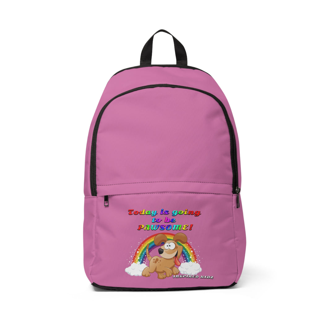 Today is Going to Be Pawsome! Dog Lovers, Waterproof Girls Fabric Backpack