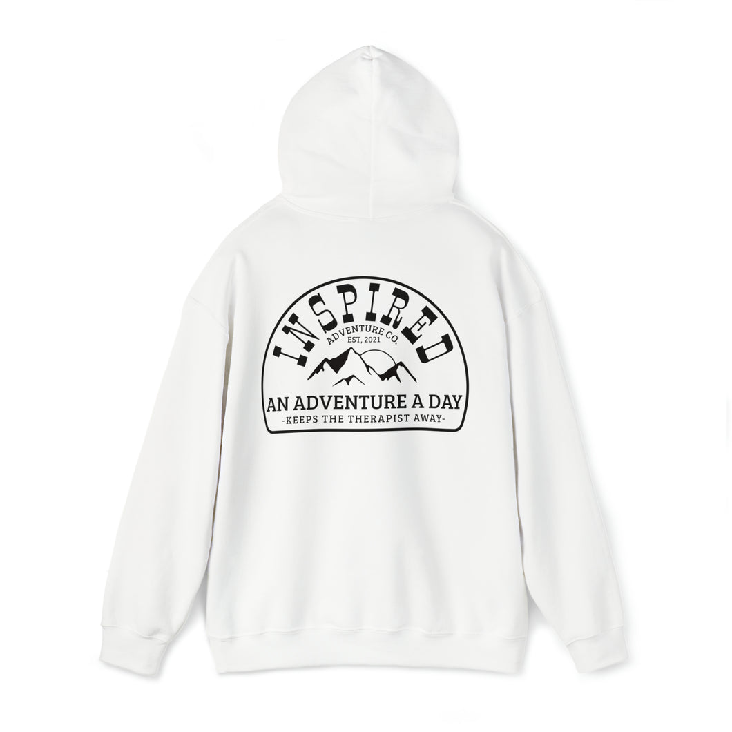 An Adventure a Day Keeps the Therapist Away...Unisex Heavy Blend™ Hooded Sweatshirt